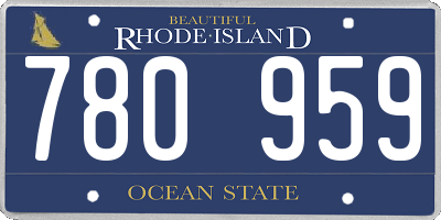 RI license plate 780959