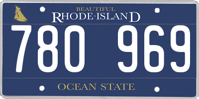 RI license plate 780969
