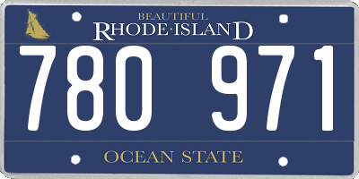 RI license plate 780971