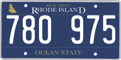 RI license plate 780975
