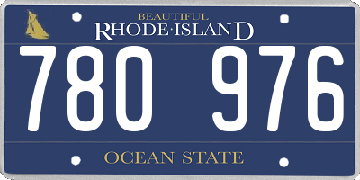 RI license plate 780976
