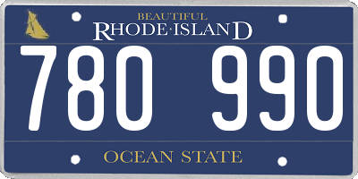RI license plate 780990