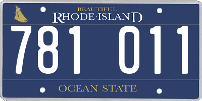 RI license plate 781011