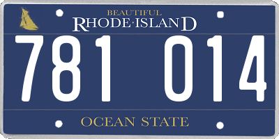 RI license plate 781014