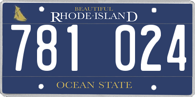 RI license plate 781024