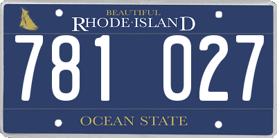 RI license plate 781027