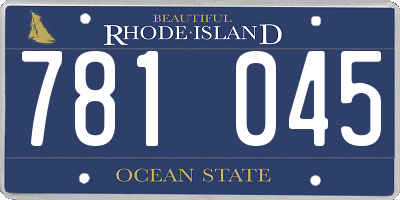 RI license plate 781045