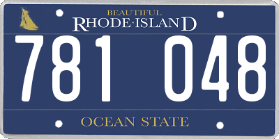 RI license plate 781048