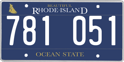 RI license plate 781051