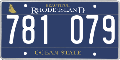 RI license plate 781079