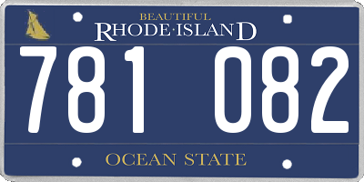RI license plate 781082