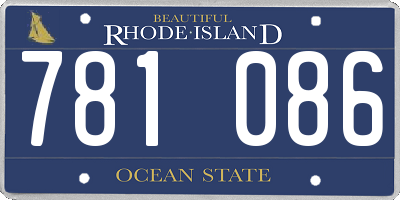 RI license plate 781086