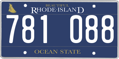 RI license plate 781088