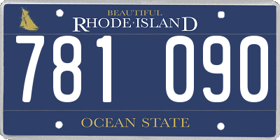 RI license plate 781090