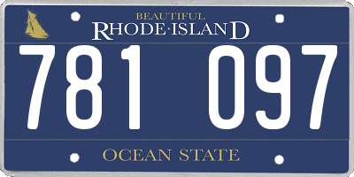 RI license plate 781097