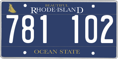 RI license plate 781102