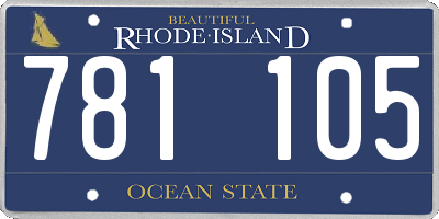 RI license plate 781105