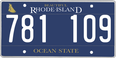 RI license plate 781109