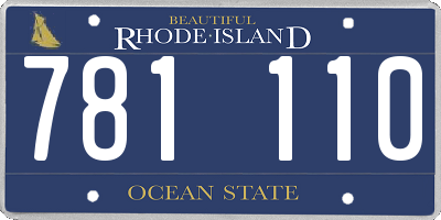 RI license plate 781110