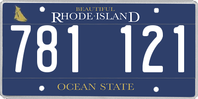 RI license plate 781121