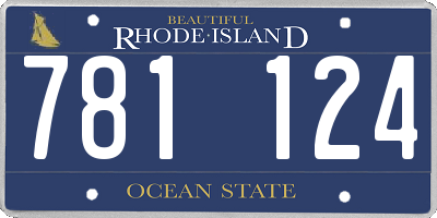 RI license plate 781124
