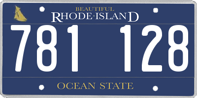 RI license plate 781128