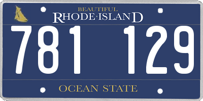 RI license plate 781129