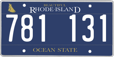 RI license plate 781131