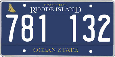 RI license plate 781132