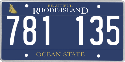 RI license plate 781135