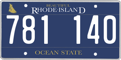 RI license plate 781140