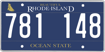 RI license plate 781148