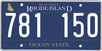 RI license plate 781150