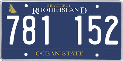 RI license plate 781152