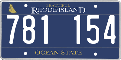 RI license plate 781154