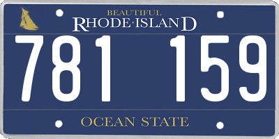 RI license plate 781159