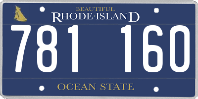 RI license plate 781160