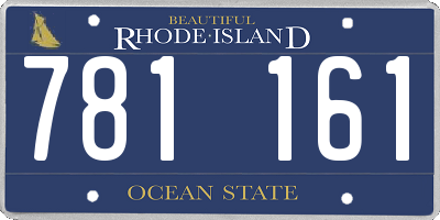 RI license plate 781161