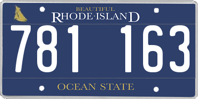 RI license plate 781163