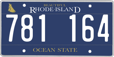 RI license plate 781164
