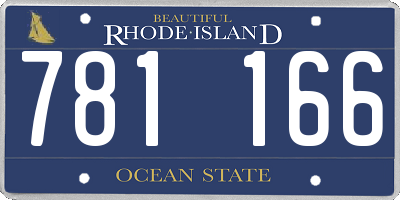 RI license plate 781166