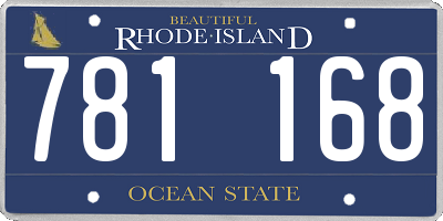 RI license plate 781168