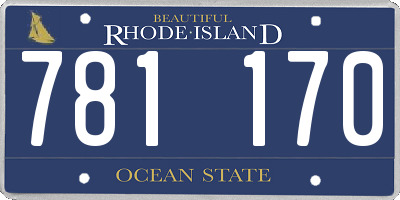 RI license plate 781170