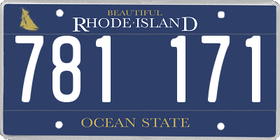 RI license plate 781171