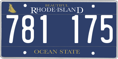 RI license plate 781175