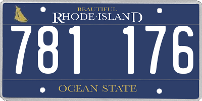 RI license plate 781176