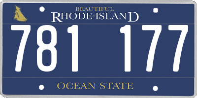 RI license plate 781177