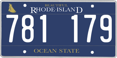 RI license plate 781179