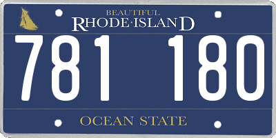 RI license plate 781180