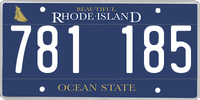 RI license plate 781185
